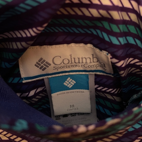 Columbia Reversible Kids' Purple/Turquoise Hooded Coat - Picture 7 of 8